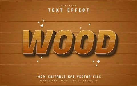 Wood text effect イラスト素材