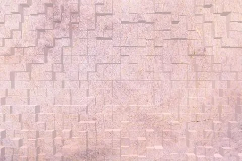 Wood texture, 3d block style Illustrazione stock