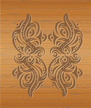 Wood texture with abstraction. Stock Illustration