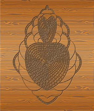 Wood texture with abstraction. Stock Illustration