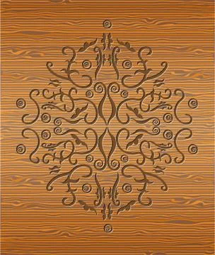 Wood texture with abstraction. Stock Illustration