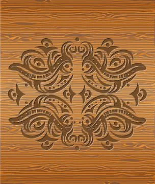 Wood texture with abstraction. Stock Illustration