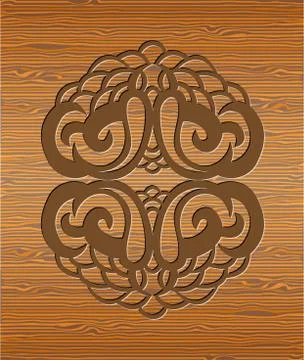 Wood texture with abstraction. Illustrazione stock