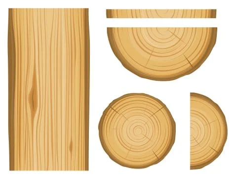 Wood texture and elements Illustrazione stock