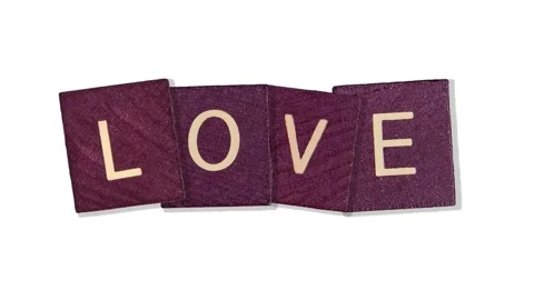 Wood texture cubes on love text.4 in 1 animation footage Stock Footage 169252751
