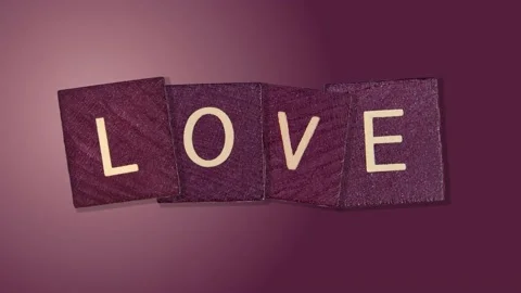 Wood texture cubes on love text.4 in 1 animation footage Stock Footage 169252759