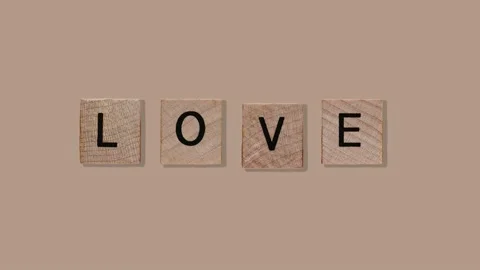 Wood texture cubes on love text.4 in 1 animation footage Stock Footage 169253175