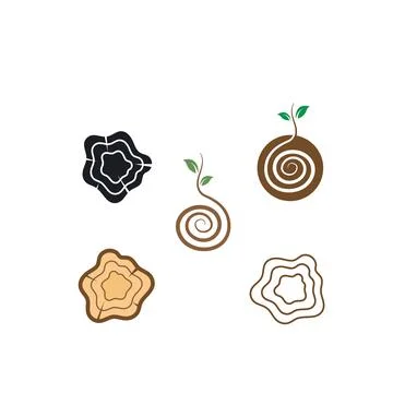 Wood texture icon vector illustration design template Stock Illustration