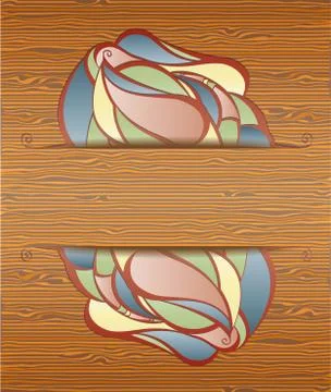 Wood texture with layout. Stock Illustration