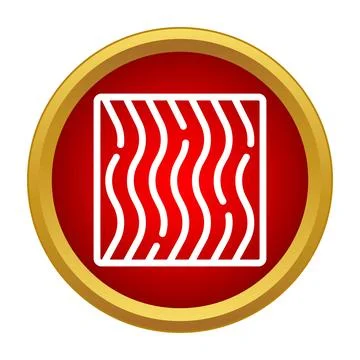 Wood texture material icon displaying a grain pattern Illustrazione stock