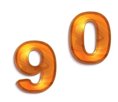 Wood texture numbers 9 0 Stock Illustration