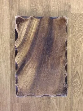 Wood texture of old cutting board on wooden background Stock Photos