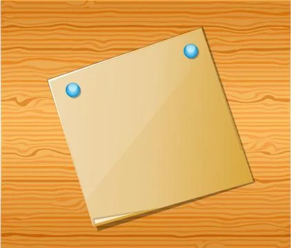 Wood texture with paper. Stock Illustration