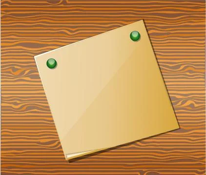 Wood texture with paper. Stock Illustration