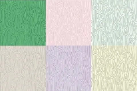Wood texture set of 6 in different colors like green, pink, blue, violet, g.. Stock Illustration