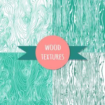 Wood texture set. Seampless pattern Stockillustratie