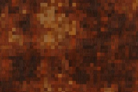 Wood texture squar puzzle background.3D rendering. Stock Illustration