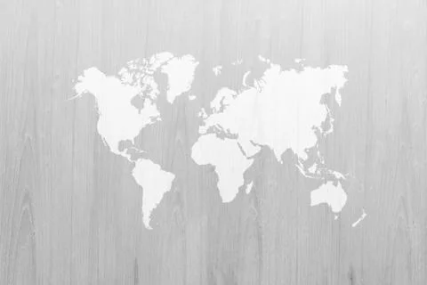 Wood texture surface with world map Stock Photos