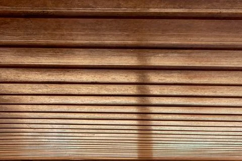 Wood texture with thin planks in light colors and horizontal lines Foto stock