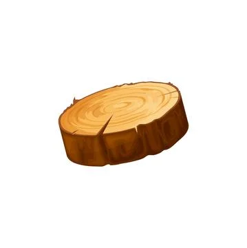 Wood texture wavy ring slice of tree isolate stump Stock Illustration