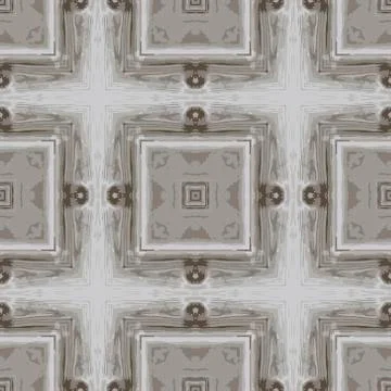 Wood textured vector seamless pattern. Ornamental wooden background. Geometri Stock Illustration