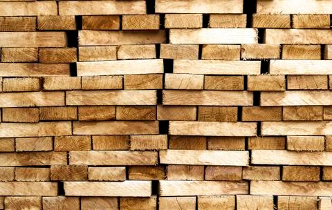 Wood timber construction material background and texture. Stack of lumber,Nat Foto stock