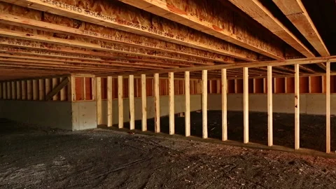 Wood Timber House Construction Stud Frame Stock Footage 157732865