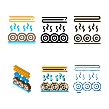 Wood trunk drying modern icon vector outline Stock Illustration