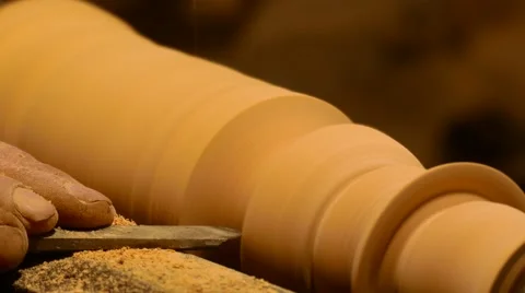 Wood Turning Stock-Footage 58689188