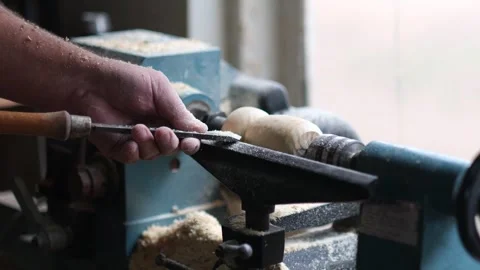 Wood Turning Stock Footage 319631892