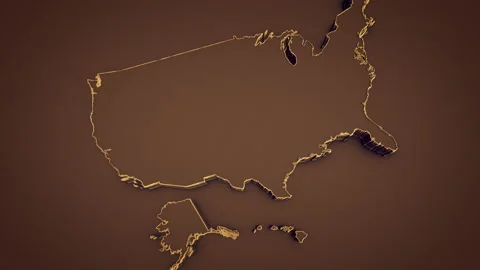 Wood US Map Video stock 149506244