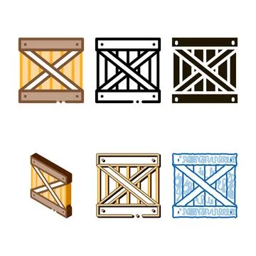 Wood variations ban icon vector outline Illustrazione stock