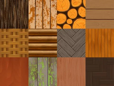 Wood vector seamless pattern wooden background texture and natural hardwood Stock Illustration