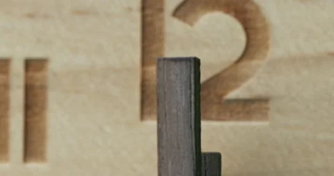 Wood wall clock hands moving Stock Footage 163812085