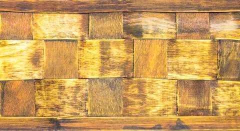 Wood wicker background Stock Photos