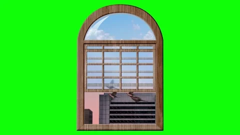 Wood Window Video stock 294986613