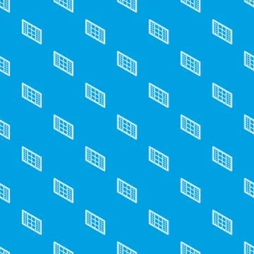 Wood window frame pattern vector seamless blue Stock Illustration