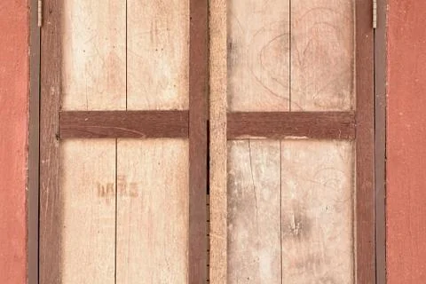 Wood window texture Stock Photos
