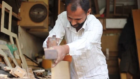 Wood worker Stock Footage 111774277