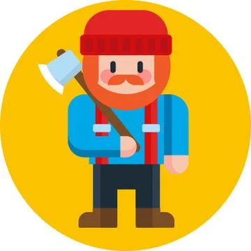 Wood worker lumberjack Isolated Vector Illustration vector illustration, Stock-Illustration