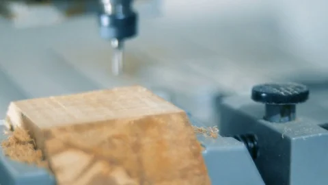Wood working Cnc Milling Machine Stock Footage 83273870