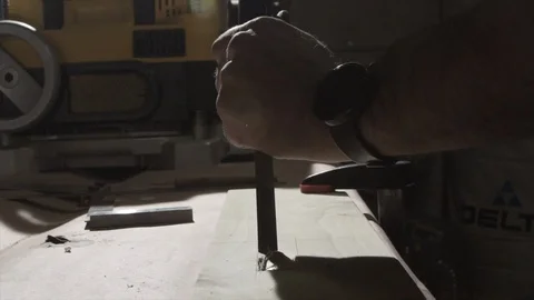 Wood Working hand tools JoinersMallet2 Stock Footage 93998230