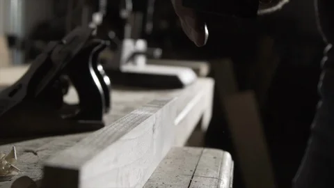 Wood Working hand tools planer2 Stock Footage 93998679