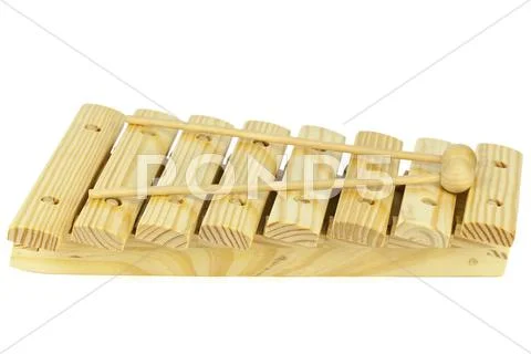 Wood xylophone toy for child development Stock Photos
