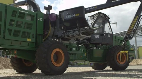 Woodchipper at the factory Stock Footage 71270241