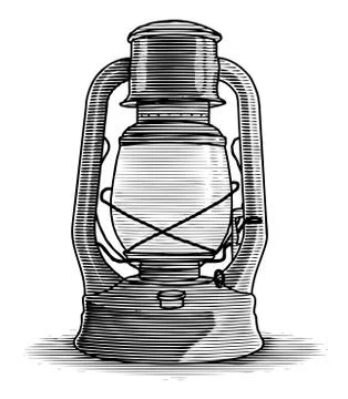 Woodcut Lantern Stock Illustration