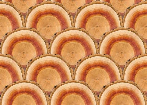 Woodcut seamless pattern Stock Photos