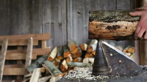 Woodcutting machine slo-mo. Stock Footage 49467758