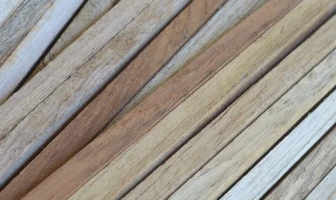 Wooded blocks arranged in a pattern. Stock Photos