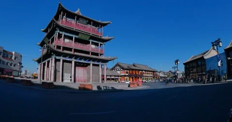 Wooden architecture   in Datong Stock-Footage 67617693